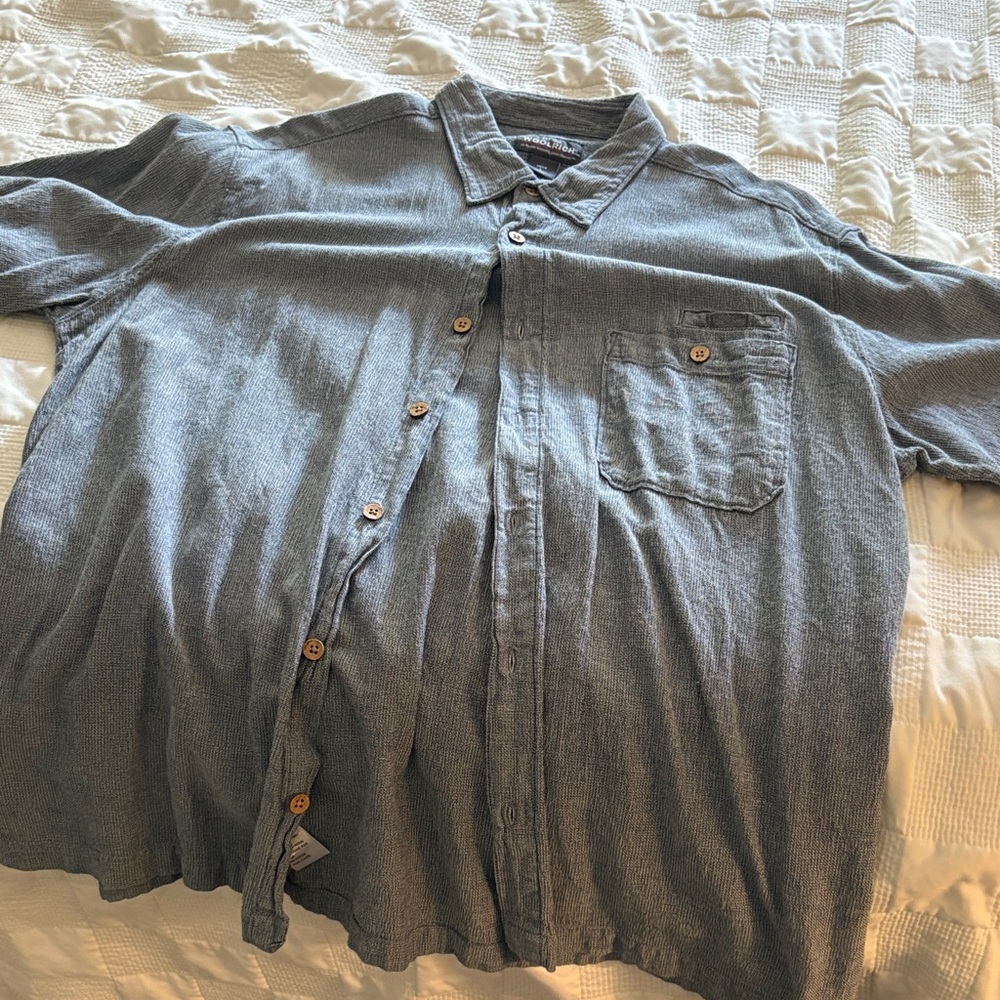 Woolrich Men's‎ Blue short sleeved Button-Up Shirt